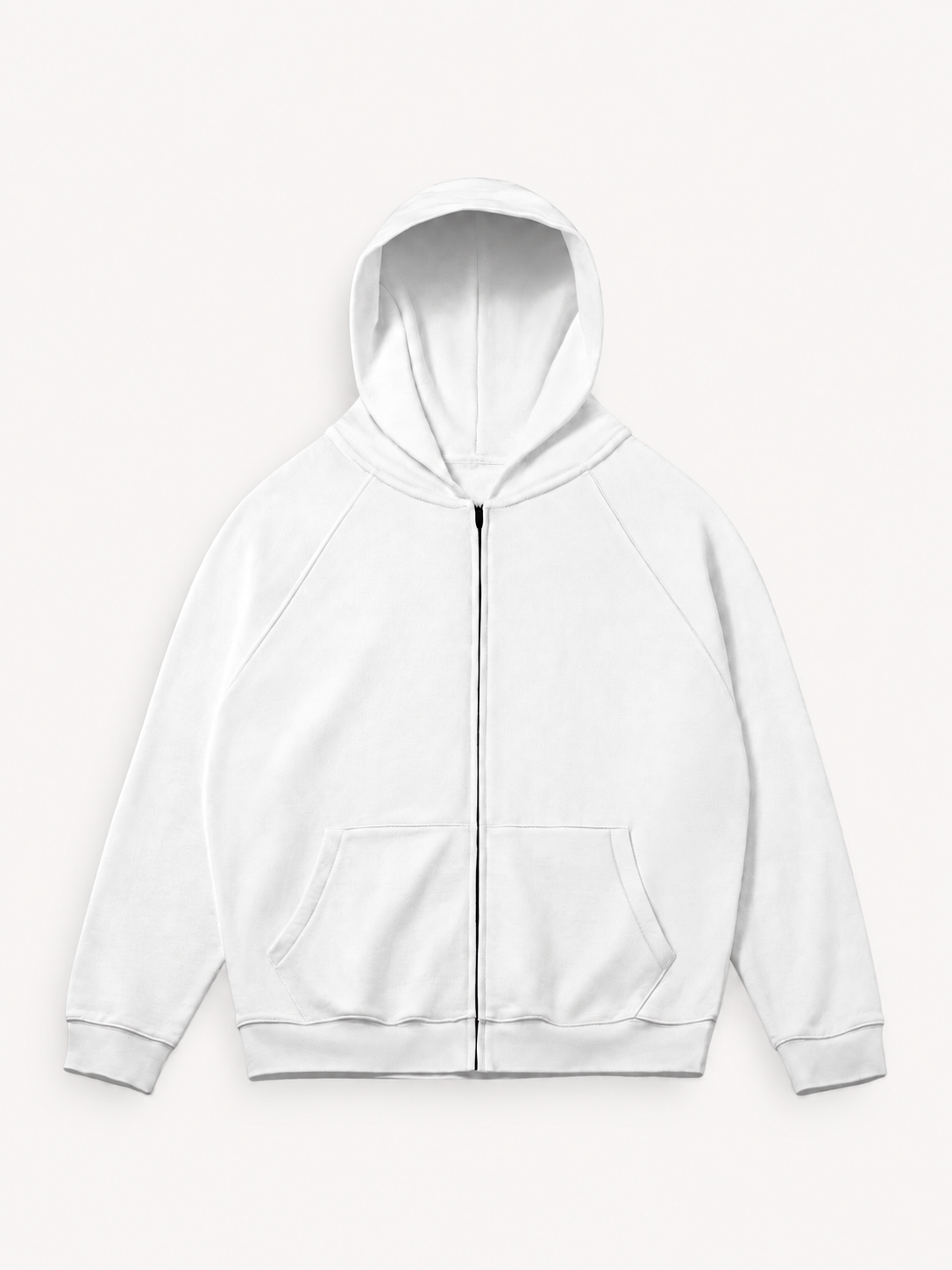 380GSM Uniseks hoodie met rits van zware fleece met geborstelde binnenkant