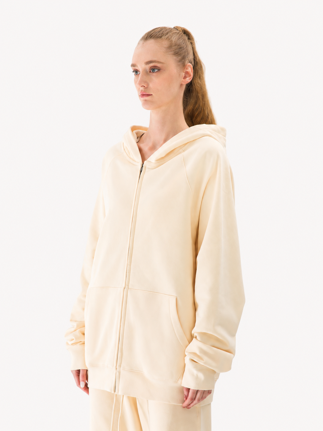 380GSM Uniseks hoodie met rits van zware fleece met geborstelde binnenkant